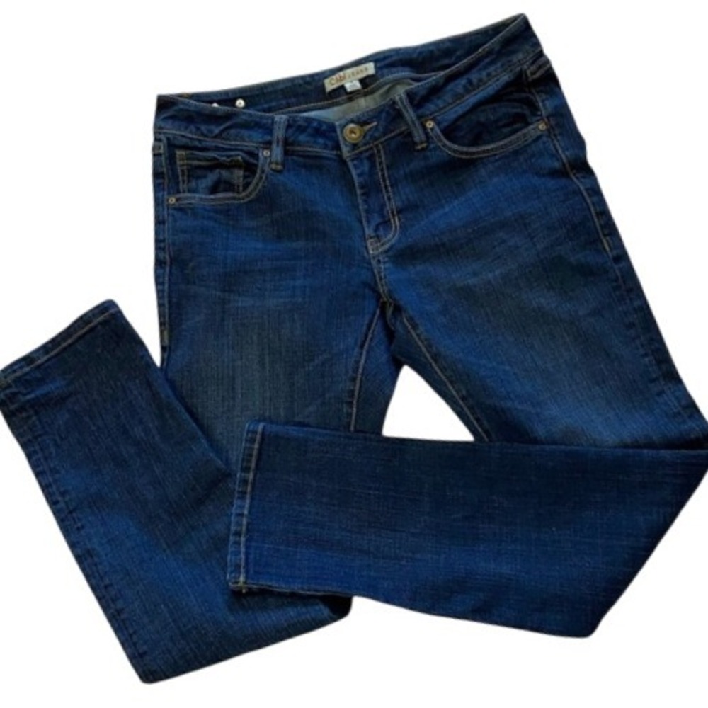 CAbi Jeans Women's Size 4 Dark Wash Tapered Boyfriend‎ Straight Leg Denim #917